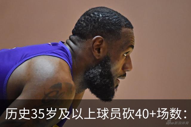 历史35岁及以上球员砍40+场数：库里&詹姆斯15次并列第1 乔丹第3